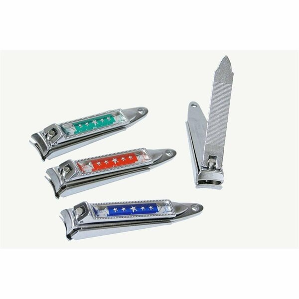 Impar 2019 Nail Clipper, Green, Red & Blue - Medium - 4 Piece IM3137617